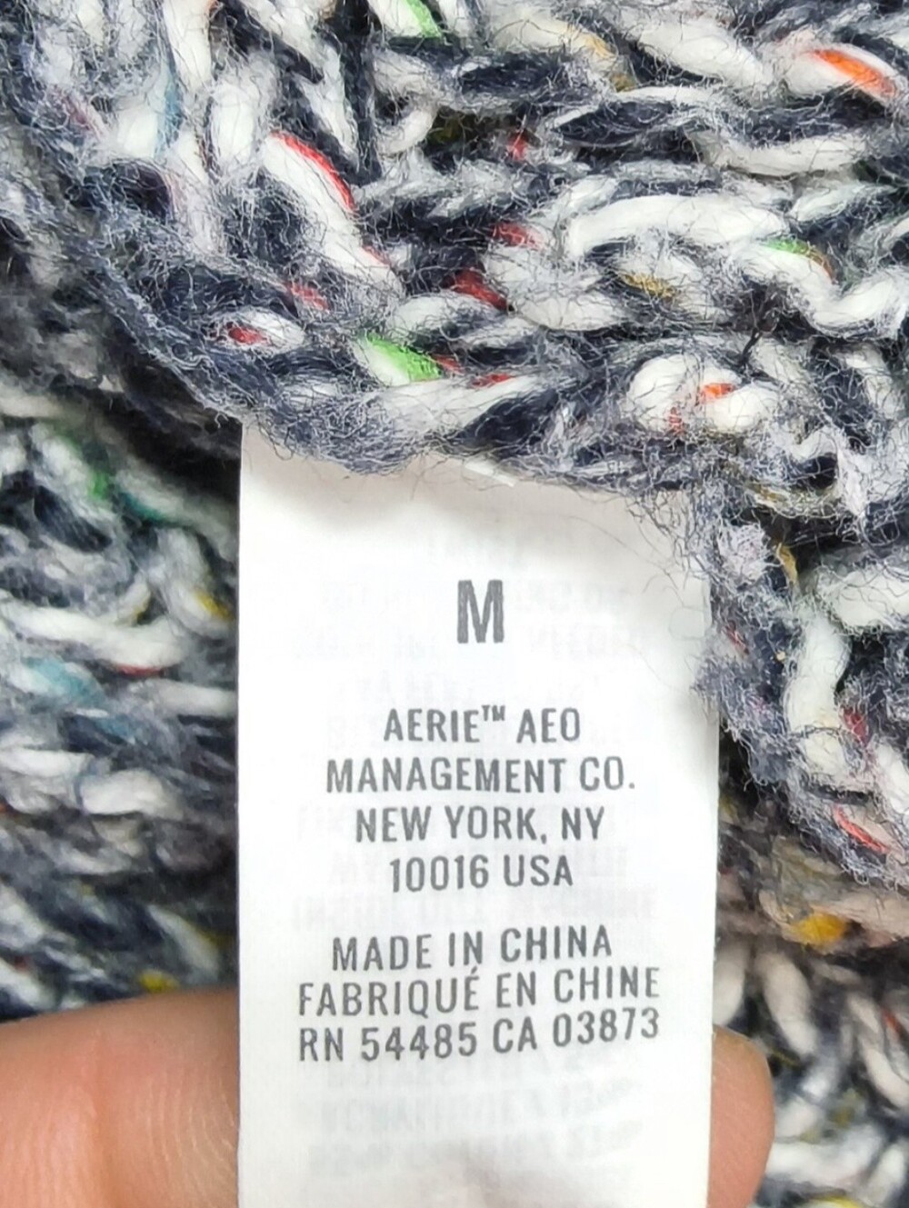 Aerie Sweater Women Size Medium Confetti Colorful Chunky Cable Knit - Picture 4 of 6